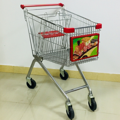 MOQ 100 Units Supermarket Trolley Advertising Billboards , Grocery Cart Advertising Signs CS-A108